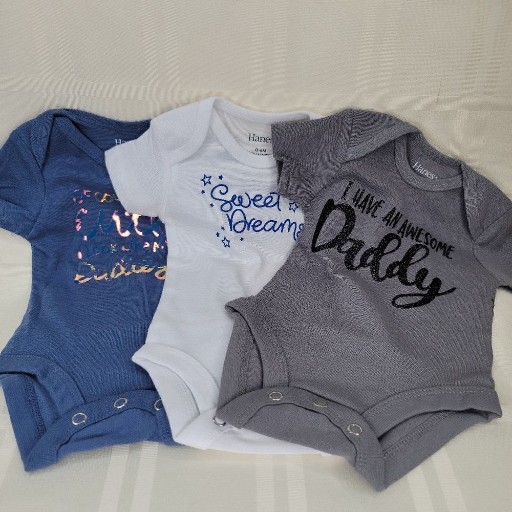 3 Hanes Onsies